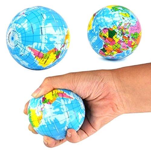 Yarui-World® 100mm Anti Stress Soulagement Relief Petit Globe Monde Eponge Balle Jouet Jouet Cadeau Pour Enfant Planète Boule Terre Modele