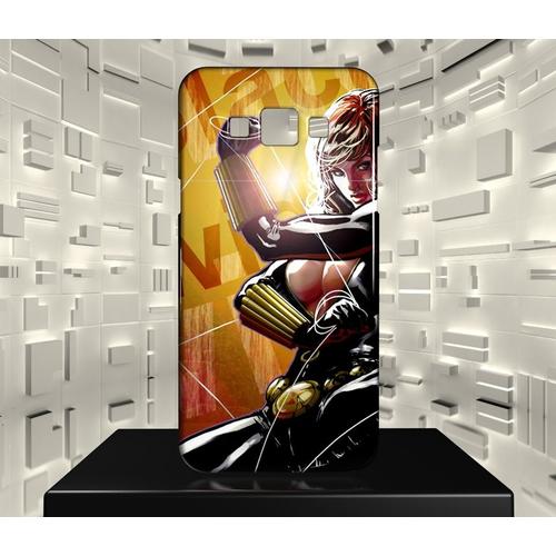 Coque Design Galaxy Grand Prime La Veuve Noire Black Widow Avengers Comics 04