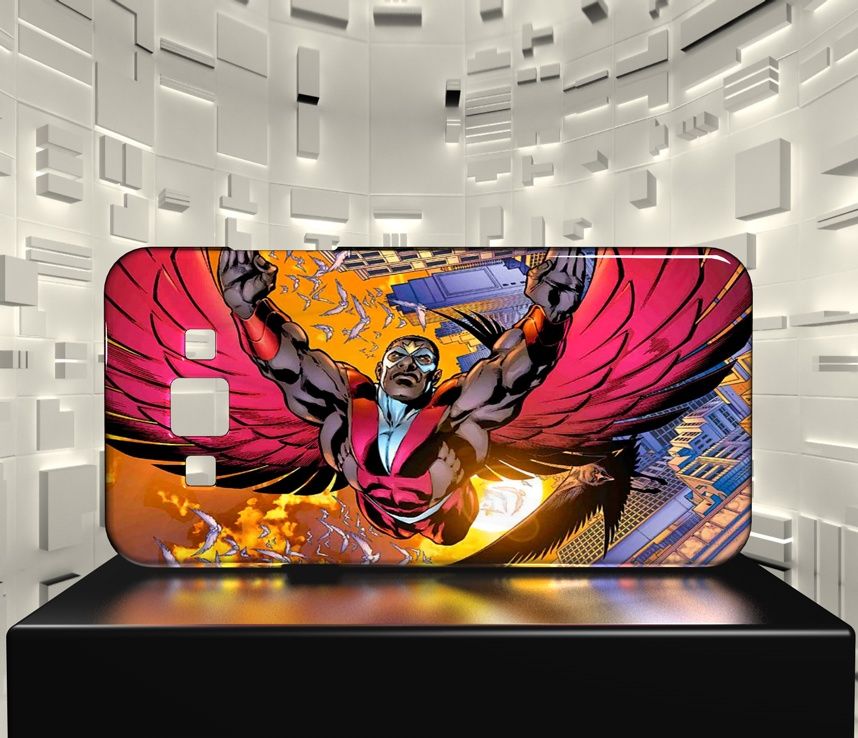 Coque Design Galaxy Grand Prime Le Faucon Falcon Avengers Comics 01