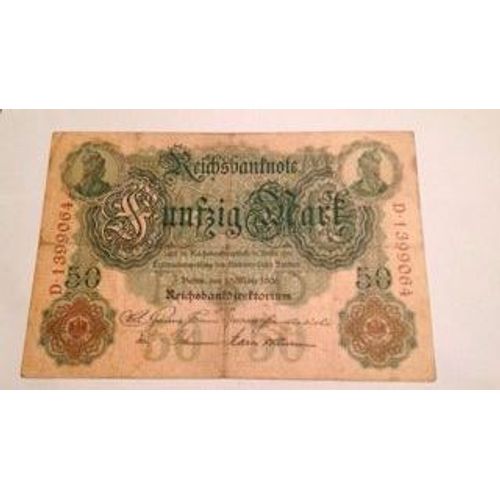 Billet 50 Marks 1906 Allemagne