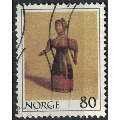 Norvège 1978 Oblitéré Used Wooden Doll Poupée En Bois Su