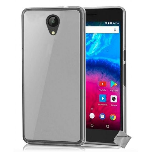 Housse Etui Coque Pochette Silicone Gel Fine Pour Archos Core 50 + Film Ecran - Blanc Transparent