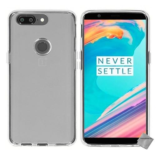 Housse Etui Coque Pochette Silicone Gel Fine Pour Oneplus 5t + Film Ecran - Blanc Transparent