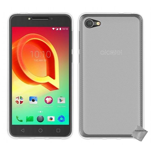 Housse Etui Coque Pochette Silicone Gel Fine Pour Alcatel A5 Led + Film Ecran - Blanc Transparent