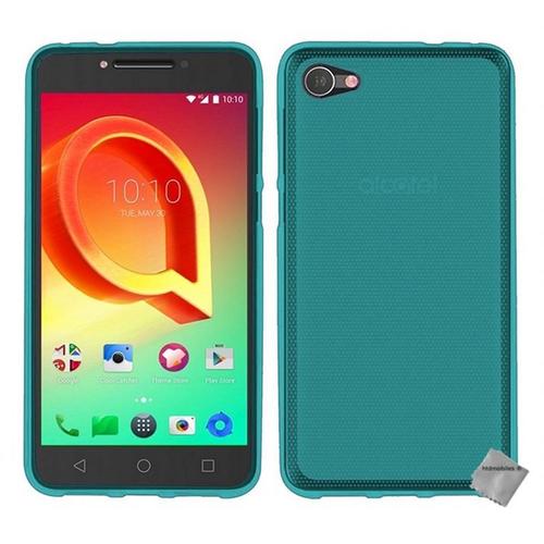 Housse Etui Coque Pochette Silicone Gel Fine Pour Alcatel A5 Led + Verre Trempe - Bleu