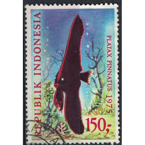Indonésie 1975 Oblitéré Used Fish Poisson Platax Pinnatus Su