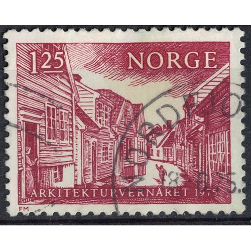 Norvège 1975 Oblitéré Used Année Européenne Du Patrimoine Architectural Su