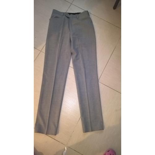 Pantalon Versace Coton M Gris