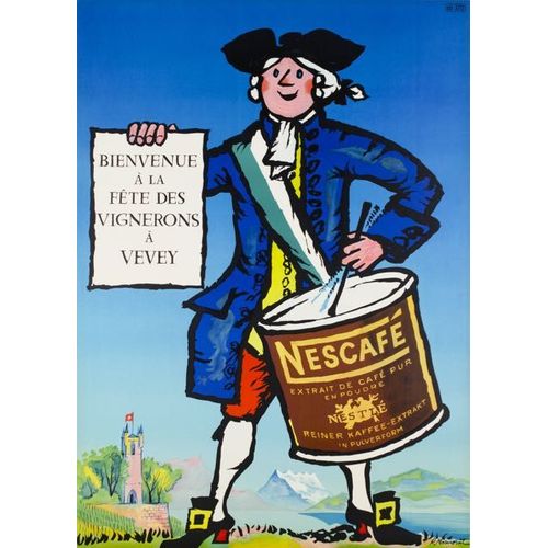 Affiche Fête Des Vignerons Vevey Avec Nescafé