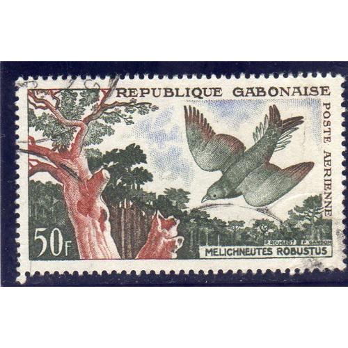 Timbre De Poste Aérienne Du Gabon (Oiseau)