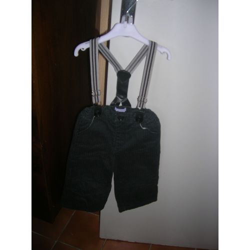 Pantalon In Extenso À Bretelles Amovibles Coton 18 Mois Multicolore