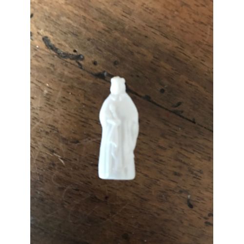 Fève Ancienne Évêque Plastique Blanc
