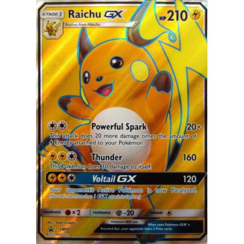 Raichu Gx Sm90 Grande Carte Pokemon En Anglais