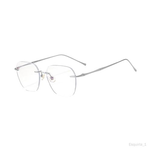 Lunettes De Vue, Mode Décontractée, Sans Monture, Pour Loisirs, Shopping, Argent 