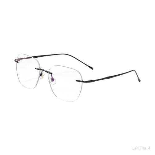 Lunettes De Vue, Mode Décontractée, Sans Monture, Pour Loisirs, Shopping, Noir 