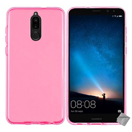 Housse Etui Coque Pochette Silicone Gel Fine Pour Huawei Mate 10 Lite + Film Ecran - Rose