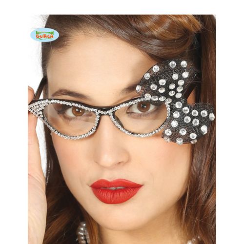 Lunettes Années 50 Avec Nud Blanc Femme Taille Unique