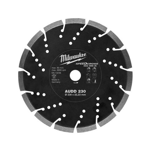 Disque Speedcross AUDD matériaux très durs MILWAUKEE - Ø230 mm - alésage Ø 22.23 mm - 4932399826