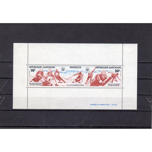 Bloc-Feuillet Du Gabon (Jeux Olympiques D'hiver D'innsbruck En 1976)