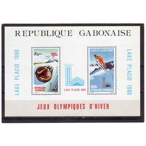 Bloc-Feuillet Du Gabon (Jeux Olympiques D'hiver De 1980 À Lake Placid)