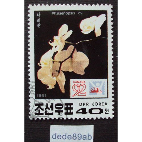 Corée Du Nord.. (40) Dpr Korea . Canada 92 . Orchidées Phalaenopsis . Oblitéré Used Stamp.