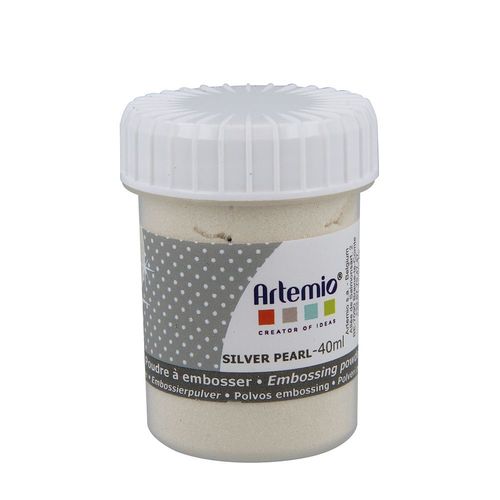 Poudre Relief À Embosser Perle Argentée 40ml - Artémio