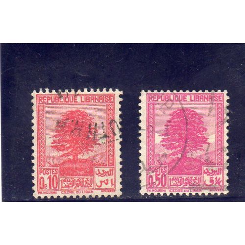 Timbres-Poste Du Liban (Mandat Français) (Cèdre)