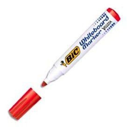 Bic Boîte De 12 Feutres Effaçables A Sec Velleda 1701 - Rouge