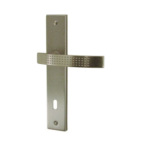 Poignée de porte zamak nikelé satiné Monza DT 2000 - Clé L