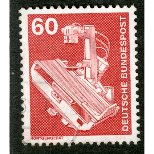 Timbre Oblitéré Deutsche Bundespost, 60, Rontgengerat