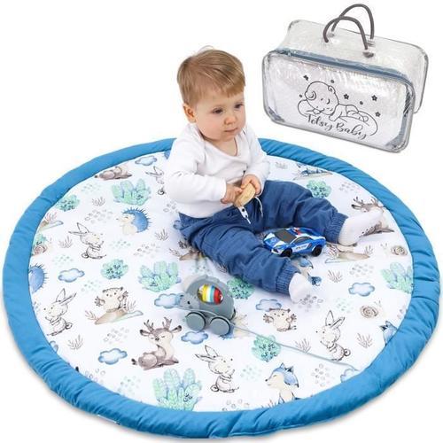 Coussin De Sol Pour Enfant 100 Cm ¿ Coin Douillet Pour Chambre D'enfant, Matelas De Sol Rond, Couverture Rampante Pour Bébé.