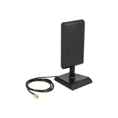 Delock WLAN RP-SMA - Antenne - Wi-Fi, Bluetooth - 6 dBi (pour 2,4 GHz - 2,5 GHz), 9 dBi (pour 5,15 - 5,875 GHz) - directionnel - noir