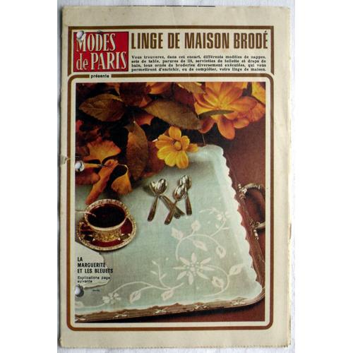 Linge De Maison Brodé (Supplément Au Magazine N° 1358 De "Pour Vous Madame" Modes De Paris).