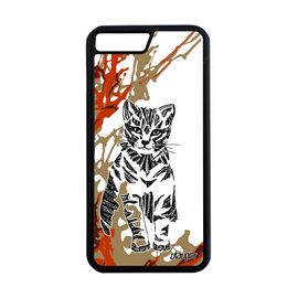 Coque Iphone 8 Plus Silicone Chat Smartphone Azteque Petit Ethnique Marron Iphone 8 Plus
