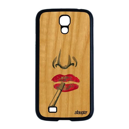 Coque En Bois Pour Samsung Galaxy S4 Silicone Portrait Housse Antichoc Tpu Rose