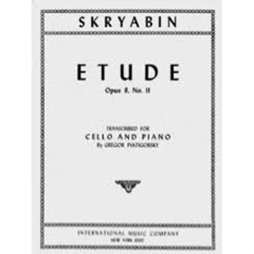 Skryabin - Etude Op.8 N°11 Pour Violoncelle Et Piano
