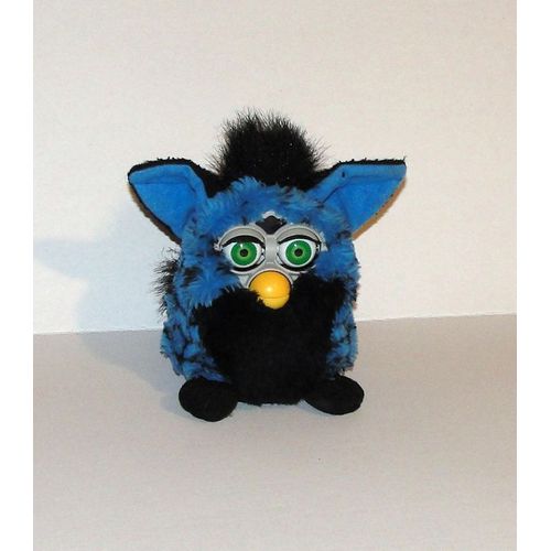 Furby Bleu Noir Tacheté Peluche Interactive Parlante 1ere Generation Tiger Hasbro