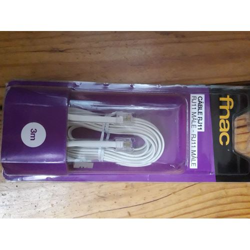 Câble RJ11 mâle-RJ11 mâle 3 mètres