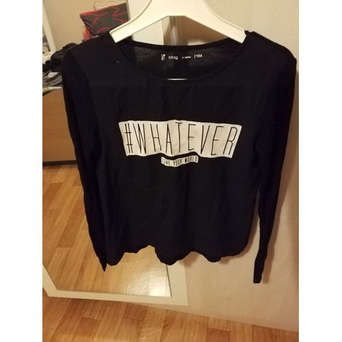 T-Shirt Gemo Acrylique 10 Ans Noir