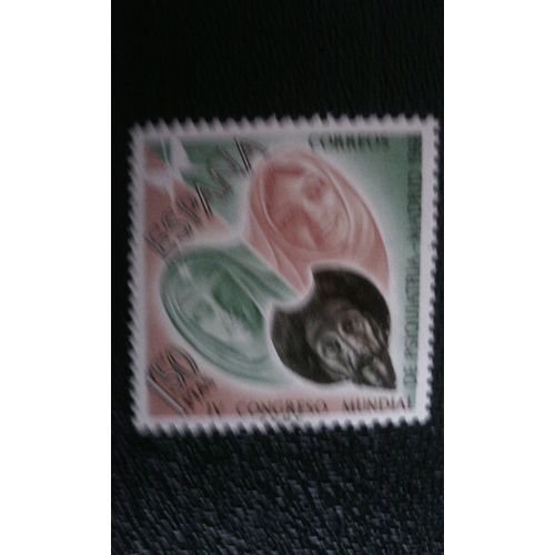 Timbre Espagne ( Yt 1401 ) 1966 Congrès Mondial De Psychiatrie