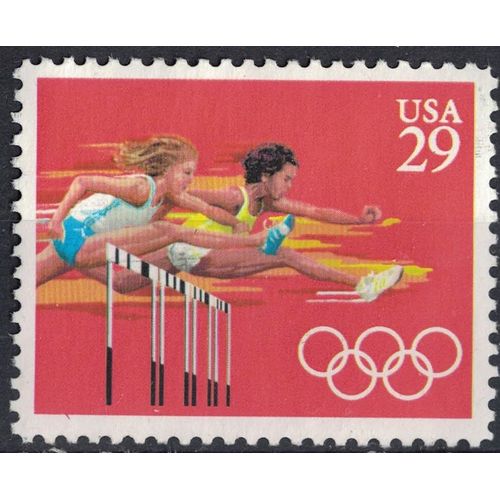 Etats Unis 1991 Sans Gomme Used Jeux Olympiques De Barcelone 1992 Athlétisme Obstacles Féminins Course De Haies