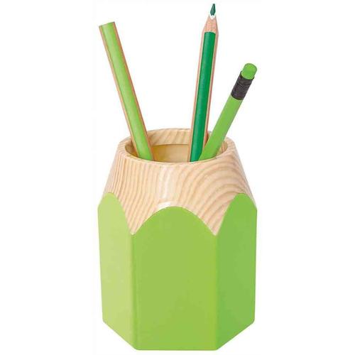 Wedo Pot À Crayons "Pencil", En Plastique, Vert Pomme