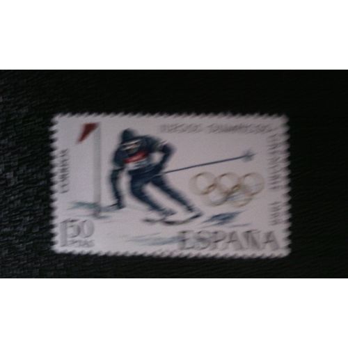Timbre Espagne ( Yt 1504 ) 1968 Jeux Olympiques D'hiver. Grenoble