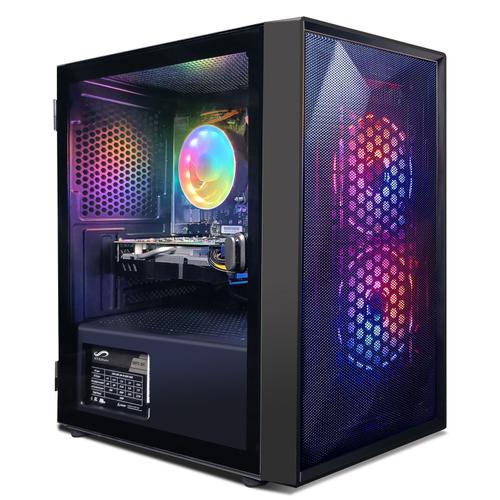 PC de bureau de jeu STGsivir, Intel Core i3-10100F jusqu'à 4,3 Go, Radeon RX 5500 XT 8 Go GDDR6, 16 Go DDR4, SSD 512 Go, WiFi, BT 5.0, ventilateur RVB x 3, W11H64