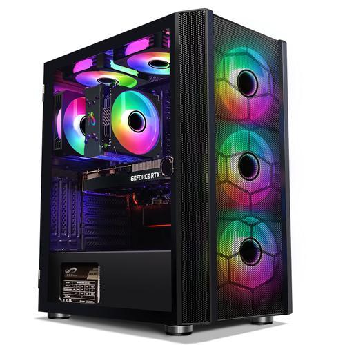 PC de bureau de jeu STGsivir, Intel Core i7 3,4G jusqu'à 3,9G, GeForce RTX 2060 6G GDDR6, 32G, SSD 1 To, WiFi, BT 5.0, ventilateur RVB x 6, W10H64