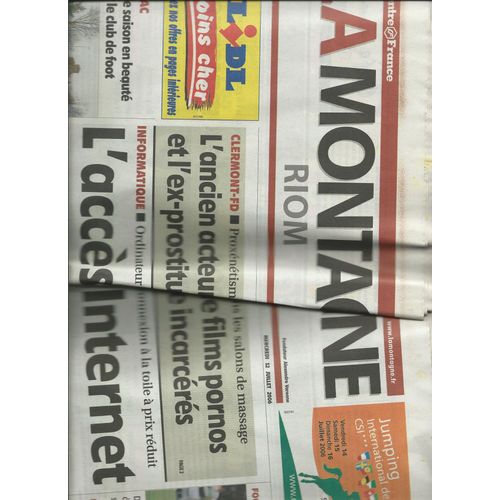 Journal La Montagne Du 12/07/2006,Article Photo Gérard Klein,France Music Tour Avec Michal, Hoda Et Roland Karl 2006