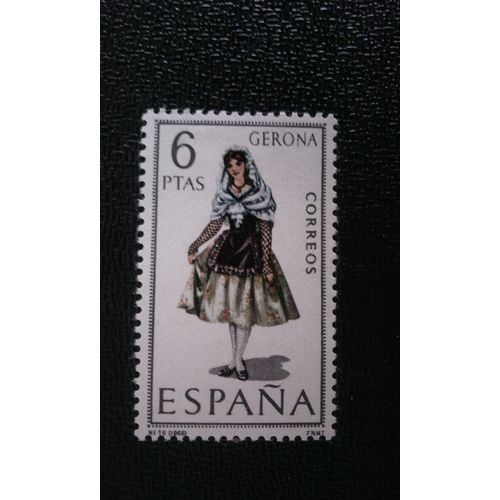 Timbre Espagne ( Yt 1503 ) 1968 Costumes Régionaux - Gérone