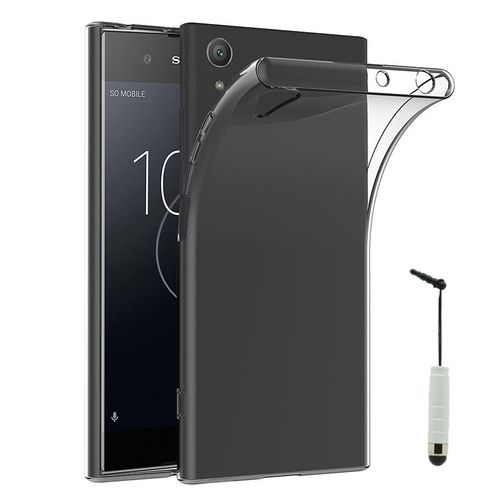 Coque Silicone Pour Sony Xperia Xa1 Plus 5.5" Gel Ultraslim Et Ajustement Parfait - Transparent + Mini Stylet
