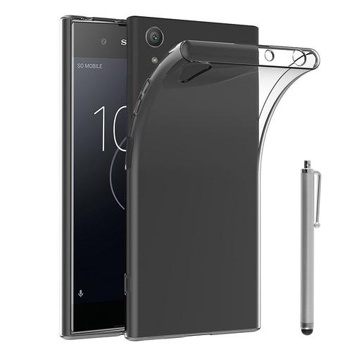 Coque Silicone Pour Sony Xperia Xa1 Plus 5.5" Gel Ultraslim Et Ajustement Parfait - Transparent + Stylet