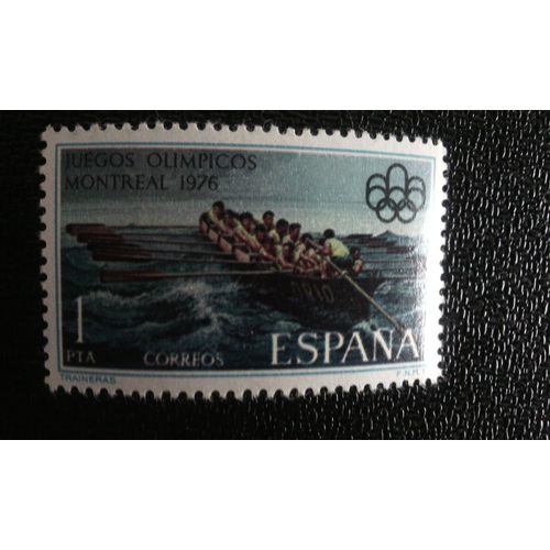 Timbre Espagne ( Yt 1986 ) 1976 Jeux Olympiques Montréal Aviron
